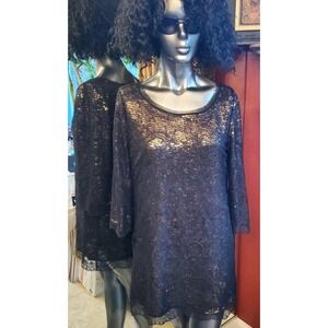 Joie Womens Bronze Sequins Evening Dress Sz M Black Sheer MSRP $300 From India‎